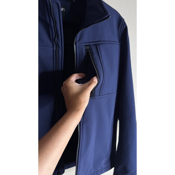 CALVIN KLEIN WATER RESISTANT FULL ZIP JACKET MEN SIZE S BLUE - Picture 7 of 12